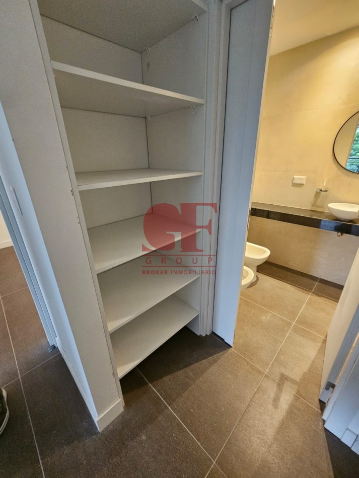 Hermoso 2 ambientes a estrenar con toilette de recepcion y dormitorio en suite con vestidor