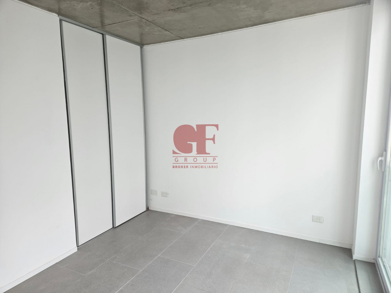 Hermoso 2 ambientes a estrenar con toilette de recepcion y dormitorio en suite . 60 metros totales