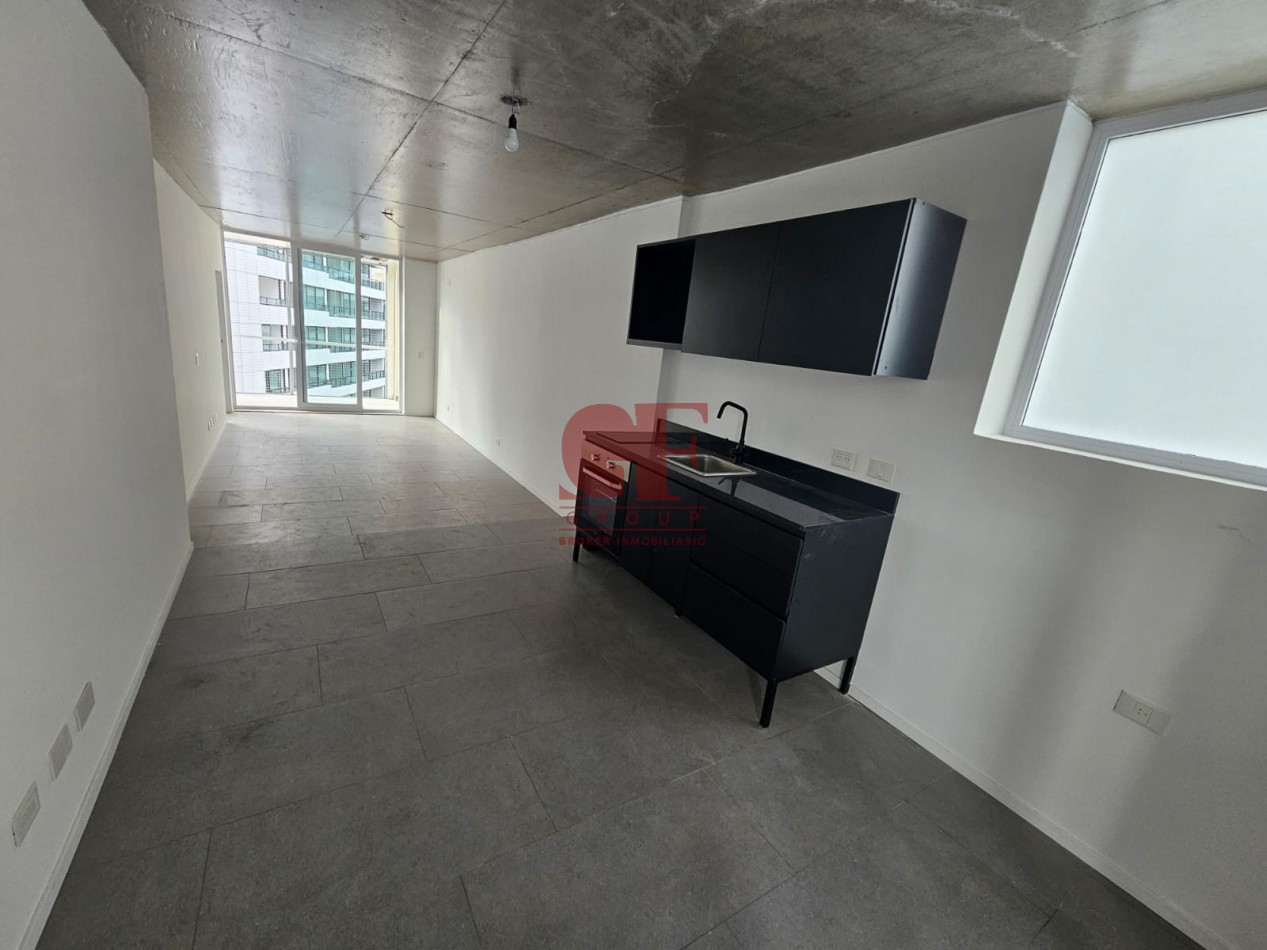 Hermoso 2 ambientes a estrenar con toilette de recepcion y dormitorio en suite . 60 metros totales