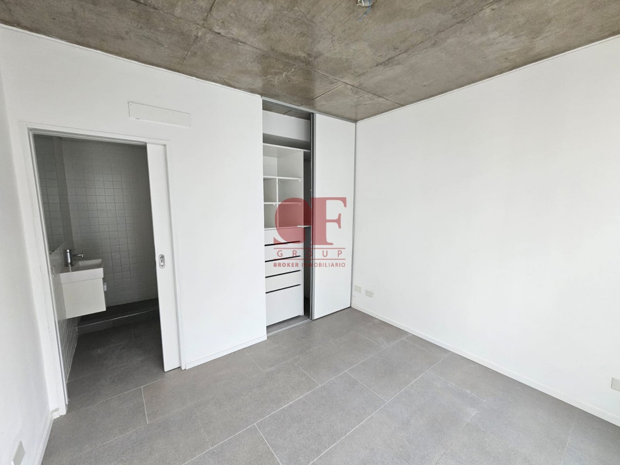 Hermoso 2 ambientes a estrenar con toilette de recepcion y dormitorio en suite . 60 metros totales