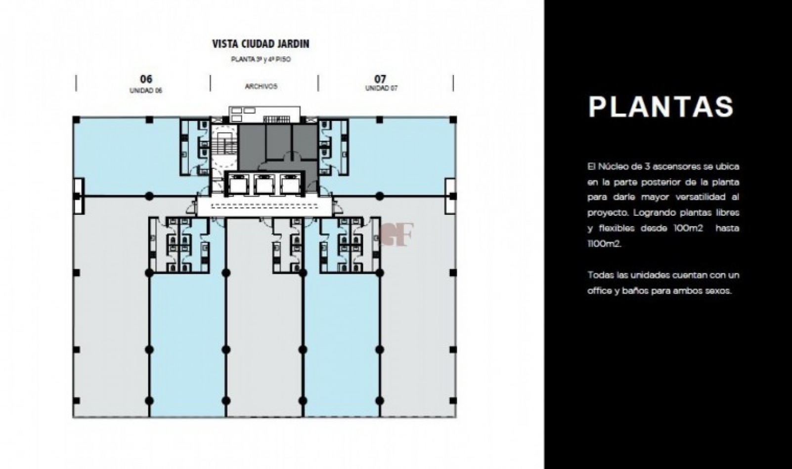 Proyecto de oficinas sobre Av libertador